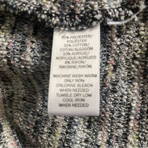 Ann Taylor Loft gray and ivory textured shift a-line dress. Size M petite - Picture 8 of 10